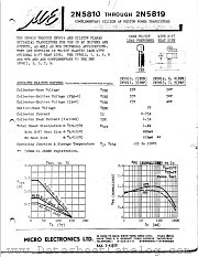 2N5817 datasheet pdf Micro Electronics