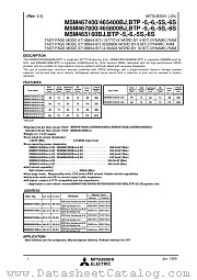 M5M467400BTP-6S datasheet pdf Mitsubishi Electric Corporation