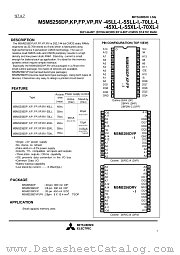 M5M5256DP-70XL-I datasheet pdf Mitsubishi Electric Corporation