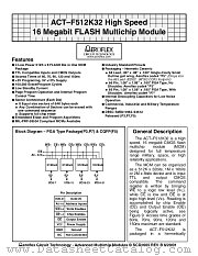 ACT-F512K32N-150P7I datasheet pdf Aeroflex Circuit Technology