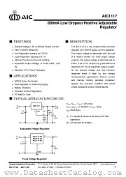AIC1117-50CE datasheet pdf Analog Integrations Corporation