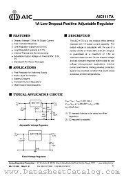 AIC1117ACM datasheet pdf Analog Integrations Corporation