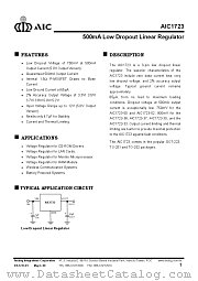 AIC1723-50CET datasheet pdf Analog Integrations Corporation