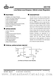 AIC1730-25CV datasheet pdf Analog Integrations Corporation