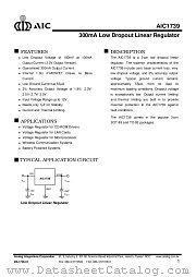AIC1739-18CX datasheet pdf Analog Integrations Corporation