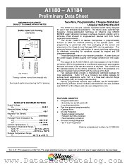 A1180LLH datasheet pdf Allegro MicroSystems