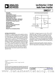 SSM2211 datasheet pdf Analog Devices