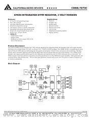CM88L70CPE datasheet pdf California Micro Devices Corp