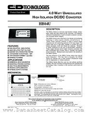 HB04U12D12 datasheet pdf C&D Technologies