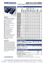 NMV0512SA datasheet pdf C&D Technologies
