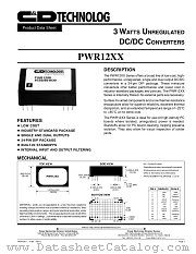 PWR1207 datasheet pdf C&D Technologies