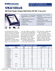 VKA100LS24 datasheet pdf C&D Technologies
