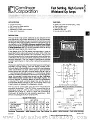 CLC103 datasheet pdf Comlinear Corporation