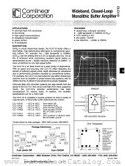CLC110 datasheet pdf Comlinear Corporation