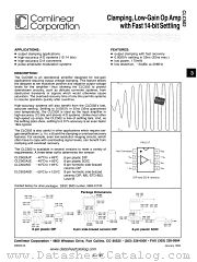 CLC502 datasheet pdf Comlinear Corporation