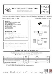 SMAJ15 datasheet pdf DC Components