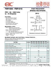FBR1001 datasheet pdf EIC discrete Semiconductors