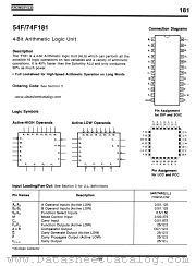 54F181 datasheet pdf Fairchild Semiconductor