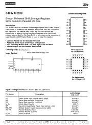 54F299 datasheet pdf Fairchild Semiconductor