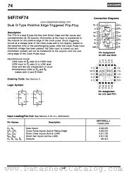 54F74 datasheet pdf Fairchild Semiconductor
