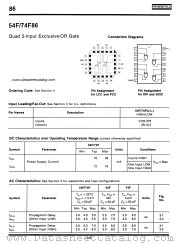 54F86 datasheet pdf Fairchild Semiconductor