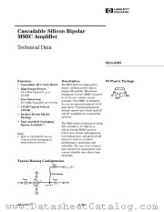 MSA-0505-STR datasheet pdf Agilent (Hewlett-Packard)