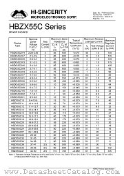 HBZX55C5V1 datasheet pdf Hi-Sincerity Microelectronics