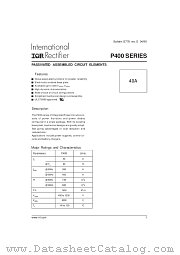 P405 datasheet pdf International Rectifier