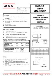 SMBJ7.0C datasheet pdf Micro Commercial Components