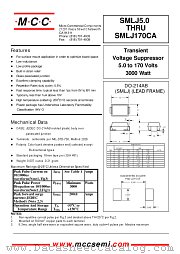 SMLJ54C datasheet pdf Micro Commercial Components