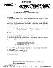UPD703033AYGF datasheet pdf NEC
