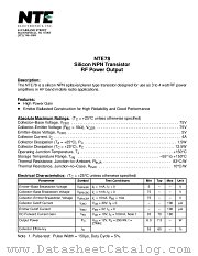 NTE78 datasheet pdf NTE Electronics