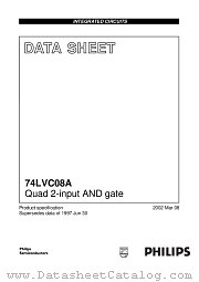 74LVC08A datasheet pdf Philips