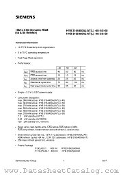 HYB3165400AT-50 datasheet pdf Siemens