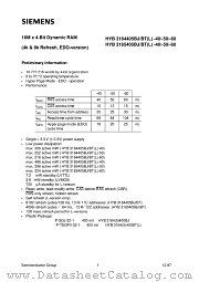 HYB3164405BJ datasheet pdf Siemens