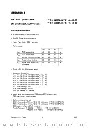 HYB3164805AJ-50 datasheet pdf Siemens