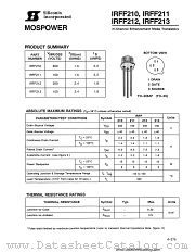 IRFF210 datasheet pdf Siliconix