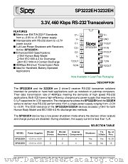 SP3222EHCA datasheet pdf Sipex Corporation