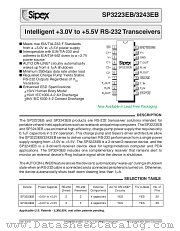 SP3223EBEY/TR datasheet pdf Sipex Corporation