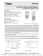 SPX1581U datasheet pdf Sipex Corporation