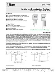 SPX1582U5-2.8 datasheet pdf Sipex Corporation