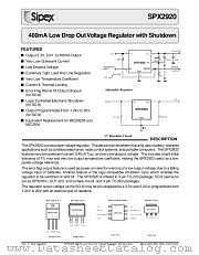 SPX2920U3-5.0 datasheet pdf Sipex Corporation
