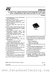 ST92T163R4T1E datasheet pdf ST Microelectronics