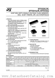 ST72C314J4T6 datasheet pdf ST Microelectronics