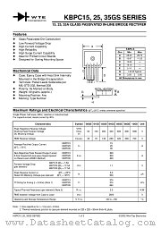 KBPC3508GS datasheet pdf Won-Top Electronics