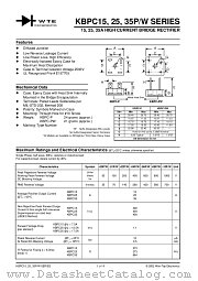 KBPC3504PW datasheet pdf Won-Top Electronics