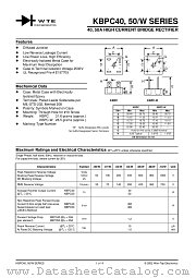 KBPC4002 datasheet pdf Won-Top Electronics