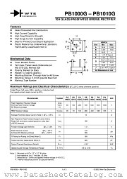 PB1001G datasheet pdf Won-Top Electronics