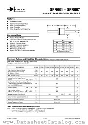 SFR607 datasheet pdf Won-Top Electronics
