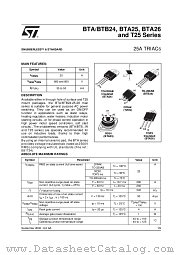 BTA24 datasheet pdf ST Microelectronics